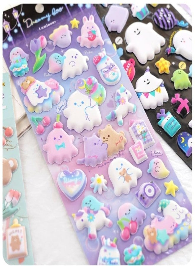 SAMVARDHAN Cute Animal 3D Puffy Sticker, Decorative Deco Book Sticker, Aesthetic Cartoon Foam for Scrapbook, Diary & Decor, DIY Self Adhesive Puffy Sticker Set for Kids - Image 2